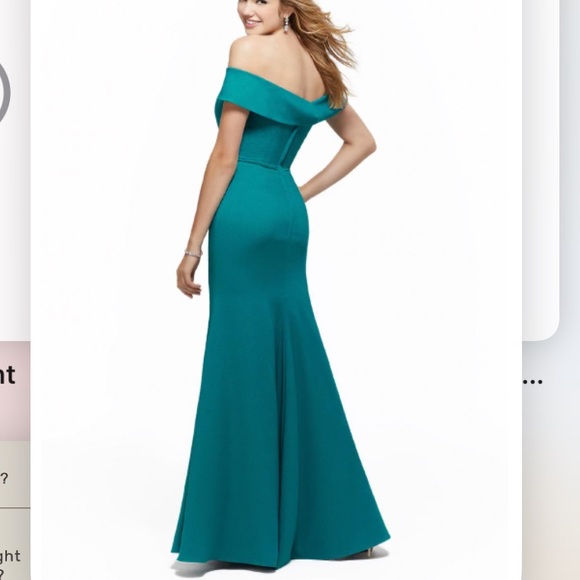 Morilee Madeline Gardner Crepe back satin bridesmaid dress hunter green - Picture 2 of 11
